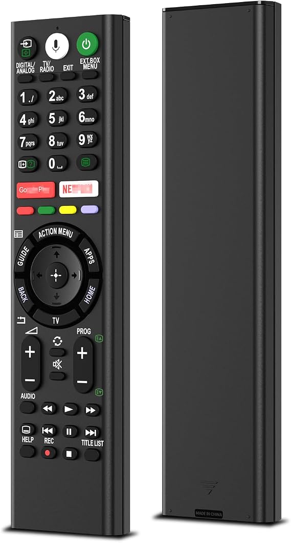 Yisica Universal Remote Control RMT-TX100U for All Sony TV Remote Replacement for All Sony LCD LED HDTV bravia Smart TVs, with Netflix Shortcut Button Black