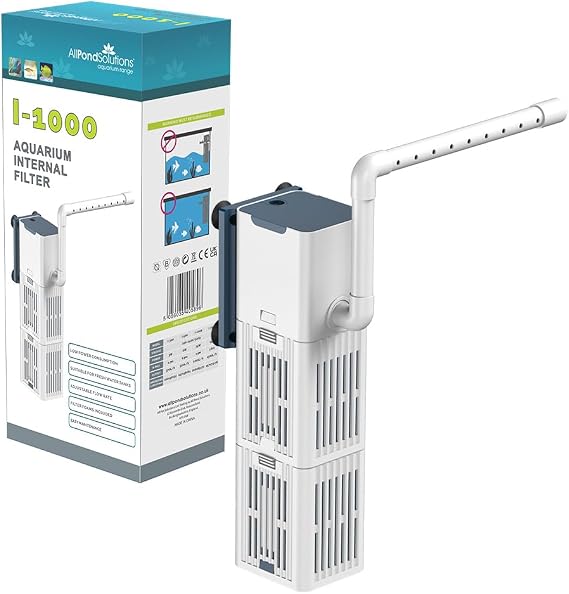 allpondsolutions Internal Aquarium Filter 1000L/H I-1000 – Tank Filter with Strong Oxygenation
