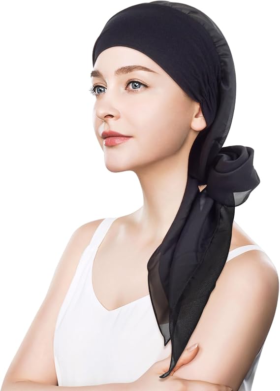 Chemo Headwear - Head Scarf for Women's Hair, Lightweight Turban Head Wraps, Elasticity Beanie Hat Cancer Hats for Patients