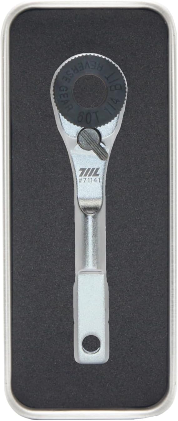 711L Flat End EDC Ratchet Wrench Key Ring Hole Version ¼” Hex Bit Driver Bit Holder Screwdriver Extension Accessary for Multi Tools
