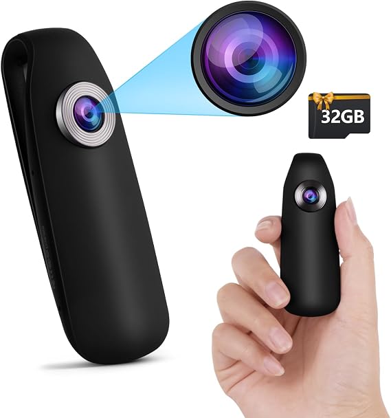 Bextgoo Body Camera, 1080P True FHD Mini Camera, Body Cameras with Audio and Video, Bike Camera Cycling Video Recorder with Motion Detection, Photo Taking, Portable Pocket Wearable Camera (Dark Grey)