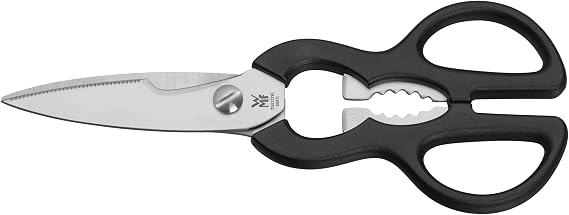 WMF - Multipurpose kitchen scissors 21 cm, serrated blade Cromargan polished stainless steel 18/10, suitable for left-handers, dishwasher safe