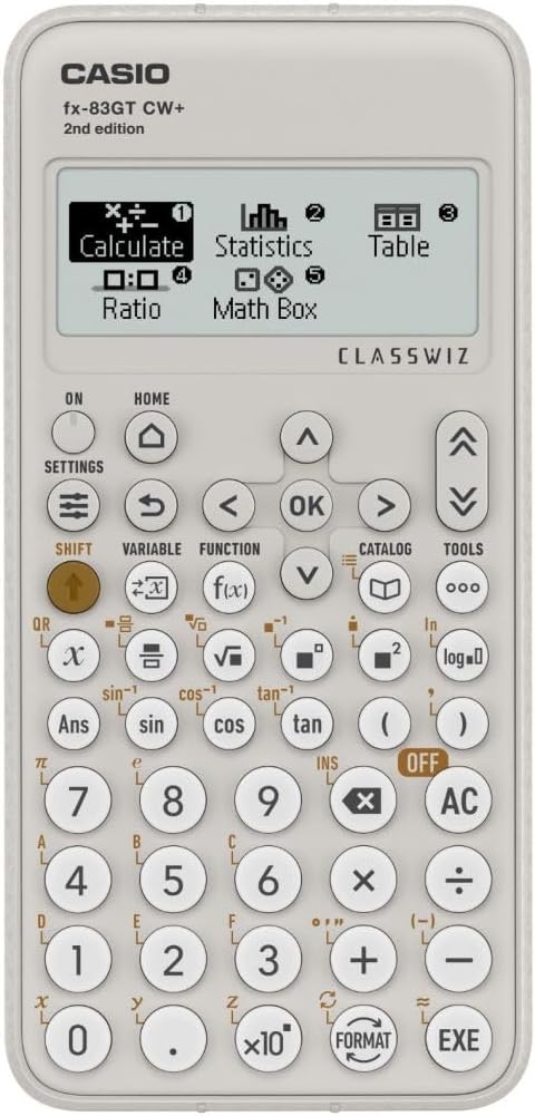 Casio fx-83GTCW+ Scientific Calculator Grey (UK Version) - Upgrade from previous fx-83GTCW model