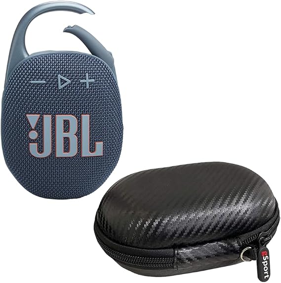 JBL Clip 5 Ultra Portable Bluetooth Speaker Bundle with gSport Case (Blue)