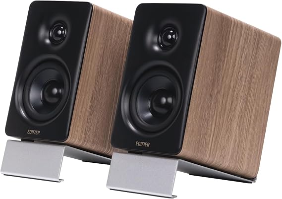 Edifier M60 Multimedia Speakers Bluetooth 5.3 66W RMS Hi-Res Audio &amp; Hi-Res Wireless Audio LDAC 3 Inch Medium Bass &amp; 1 Inch Tweeter USB-C &amp; Aux Inputs Compact Desktop Speaker - Class Oak