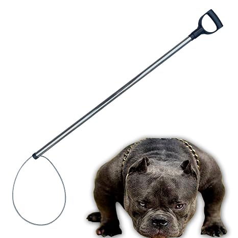 45''-71'' Animal Catcher Pole Control Tool Heavy Duty Catch Pole, Noose Holder Net Kit,for Bulldog Hog Goat and Wildlife,All Stainless Steel