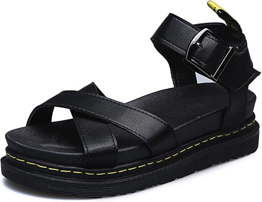 Chunky Sandals Ladies Womens Closed Toe Flatform Gladiator Platform Chunky Sole Strappy Summer Sandals Buckle Ankle Strap Walking Sandal Sandle Footwear