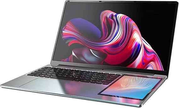 L10 12th Gen N100,Dual Screen Laptop,15.6 Inch IPS + 7'' Touch,8GB DDR4 256GB SSD,Slim Office Notebook PC Computer