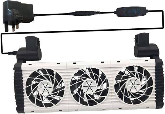 Baoblaze Tank Chiller Aquarium Chiller, Quiet 6 Variable Speed Adjustable Tank Cooling Fan Aquarium Cooling Fan for Dogs