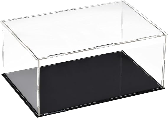 TOP-VIGOR Acrylic Clear Display Case, 30 x 20 x 15cm Assemble Dustproof Protection Countertop Box, Showcase Cube Collectibles Show Box for Figures Toys Home Storage