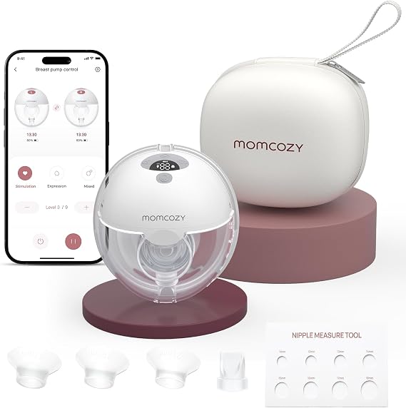 Momcozy M5 Smart Wearable Breast Pump, Hands-Free Electric Pump