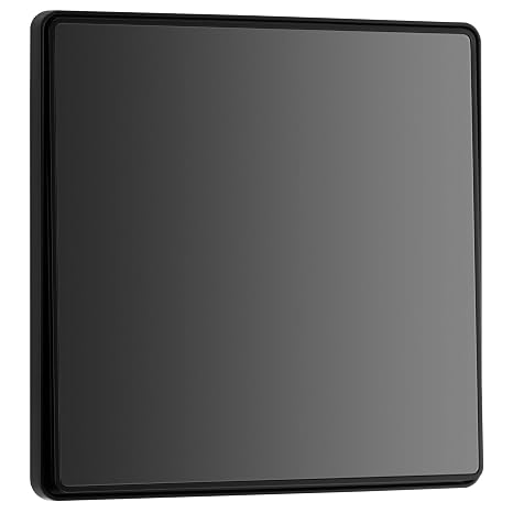 BG Electrical Single Wall Light Switch, 2-Way, Edge-to-Edge Rocker, Screwless Appearance, Round Edges, Evolve, Black Chrome, 20A, 16AX, PCDBC12EB