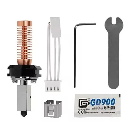 3D Printer Ceramic Hot End Kit for Flashforge Adventurer 5m/5m Pro Nozzle Heating Block Throat 3D Printer Quick Release Hot End Extrusion Heads (Thermally Conductive Silicone hot end)