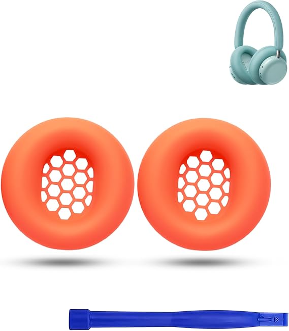Protective Ear Pad Covers for CMF Headphone Pro Over-Ear Headphones, daunke Silicone (Including a Pair), Full Protection, Orange