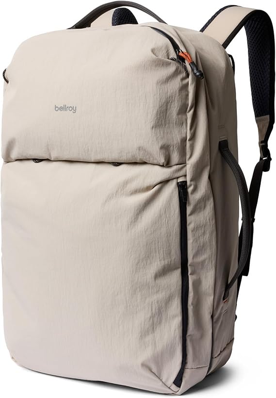 Bellroy Lite Travel Pack 38L, Large Travel Backpack - Ash