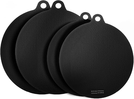 MoreCore Induction Hob Protector Mat – Glass Cooktop Cover 2x 22cm, 2x 24cm