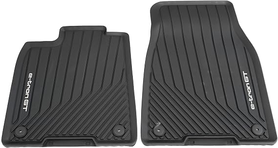 Audi 4J3061501041 All-Weather Mats 2 x Rubber Mats Front Rubber Floor Mats with e-tron GT Lettering