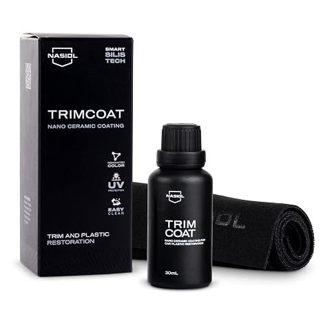 Nasiol Trimcoat Araç Plastik Yenileme ve Koruma için Nano Seramik Kaplama-30 ml-Plastik Onarıcı