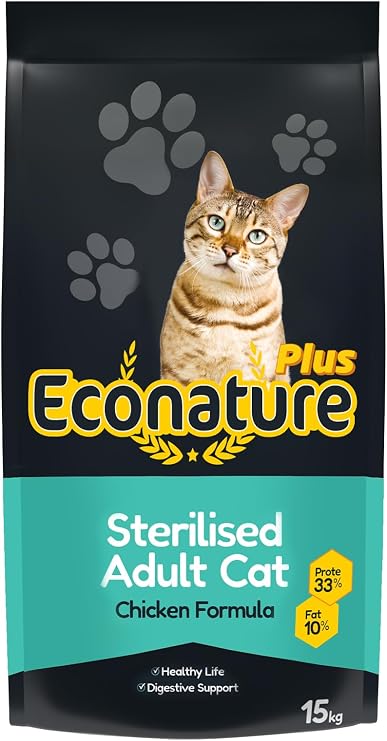 Econature Plus Chicken Sterilized Cat Food 15kg