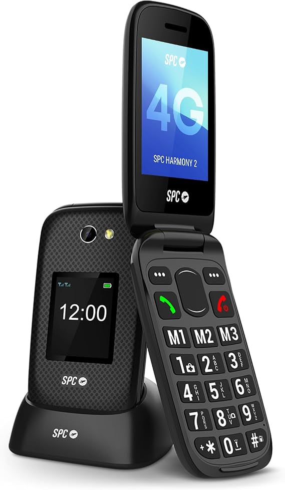 SPC HARMONY 2 - Senior mobile phone, extra-large keys, 4G, Black
