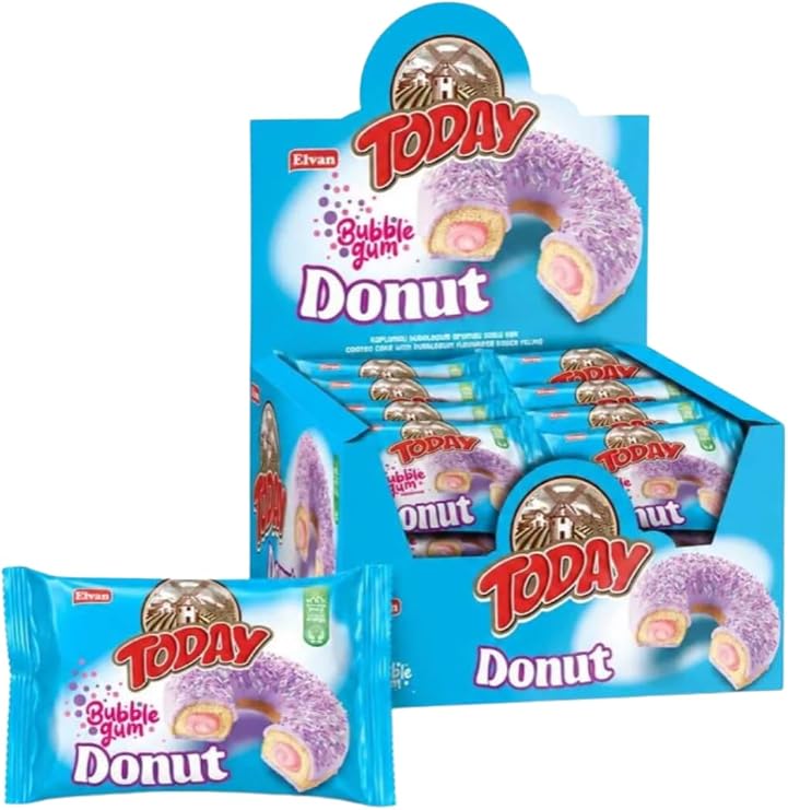 Today Donut Bubblegum (Sakız Aromalı) Kek 35 Gr. 24 Adet (1 Kutu)