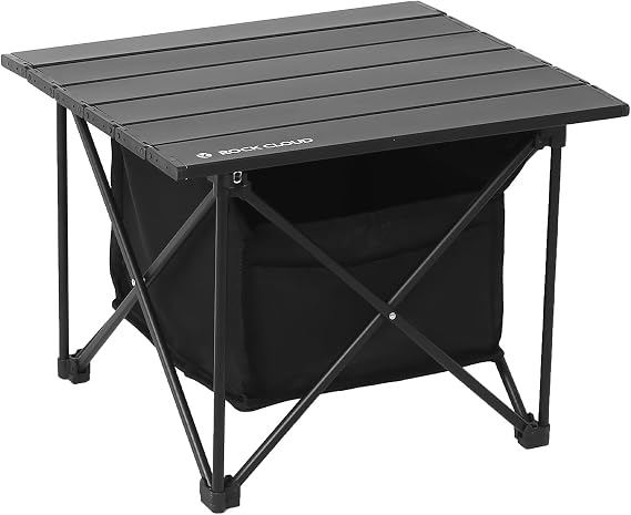 ROCK CLOUD Portable Folding Camping Table Upgrade Frame More Stable Ultralight Aluminum Outdoor Beach Table with Storage Bag for Camping Hiking Backpacking Picnic