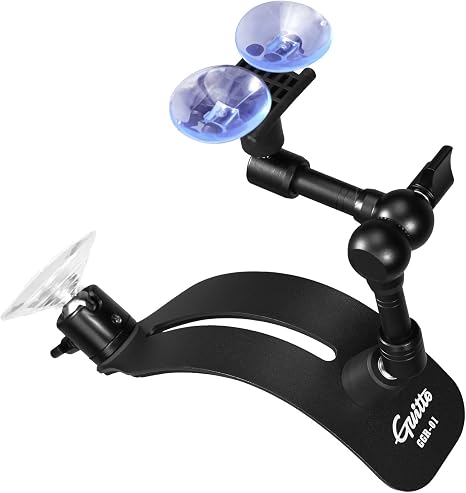 GUITTO Guitar Support - Adjustable Guitar Stand with Suction Cups & Ball Joint - Classic Guitar Footrest - Ergonomic Accessories for Painted Acoustic Guitars & Ukuleles (GGR-01)