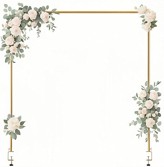 Over The Table Rod Stand with Clamps, Adjustable 47"-102" Length Table Hanging Rail, Metal Tabletop Flower Arch Stand for Wedding Birthday Party Balloon Anniversary Christmas Decoration Supplies