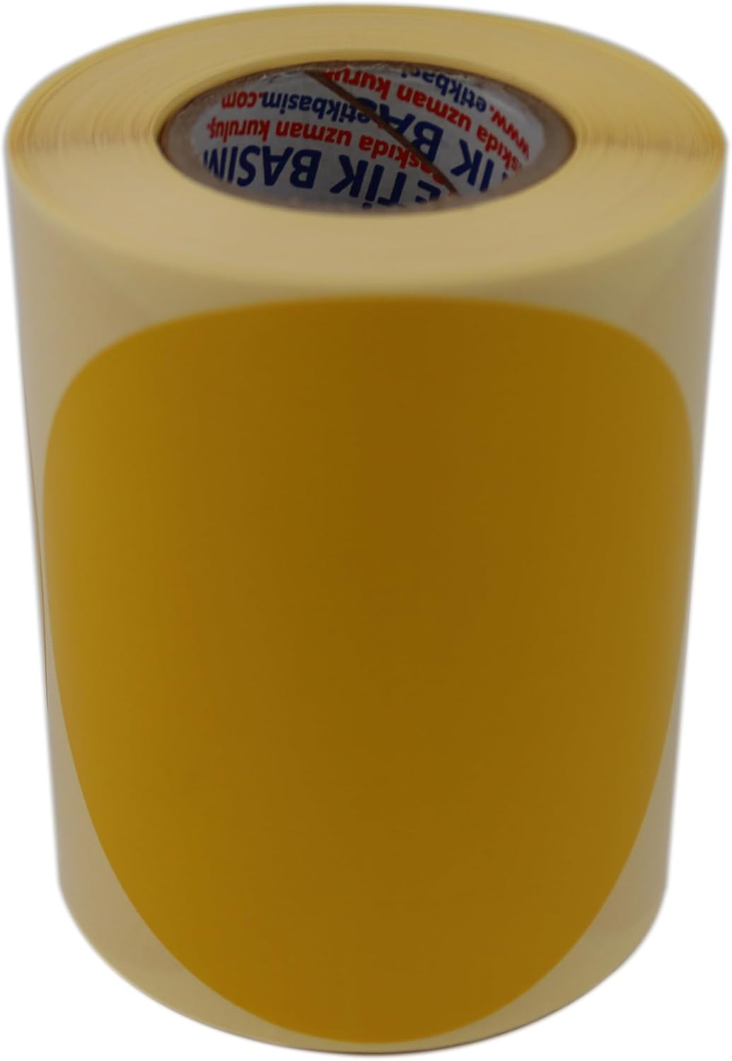 Kuşe Daire Renk Baskılı Çap Etiketi 75mm Daire Ölçülerinde Yuvarlak Çıkartma Sticker Ruloda 300 Adet Kendinden Yapışkanlı Rulo Etiketi Barkod Yazıcılar ile Uyumlu 40mm Kuka Sarı