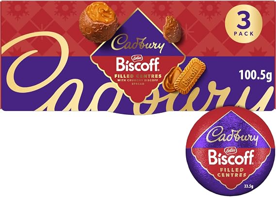 Cadbury Biscoff Chocolate Centre-Filled Baubles, 100.5 g (Pack of 1)