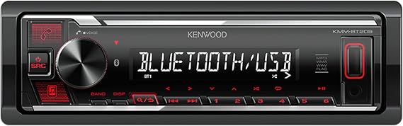 Kenwood KMM-BT209 Single Din Digital Media Receiver with Bluetooth and Digital Radio