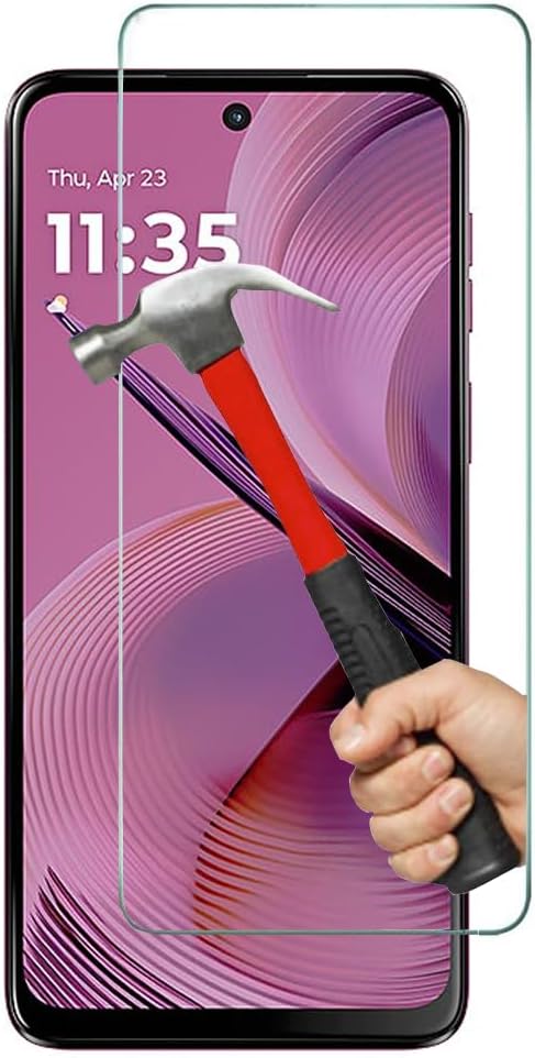 KP TECHNOLOGY Moto G55 5G Tempered Glass Screen Protector Bubble-Free Installation, Shatterproof with 9H Hardness Anti Fingerprint Oleo-phobic Coating for Motorola Moto G55 5G