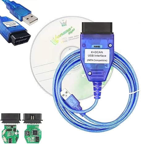 K+DCAN USB Interface OBD2 Cable with Switch FTDI FT232RL Tools EDIABAS NCS Expert ISTA Programming Diagnostic Cable (INPA Compatible)