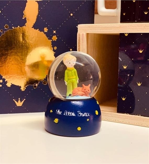 Mini Boy Küçük Prens Cam Kar Küresi Işıklı 6.5 cm Dekoratif Hediyelik