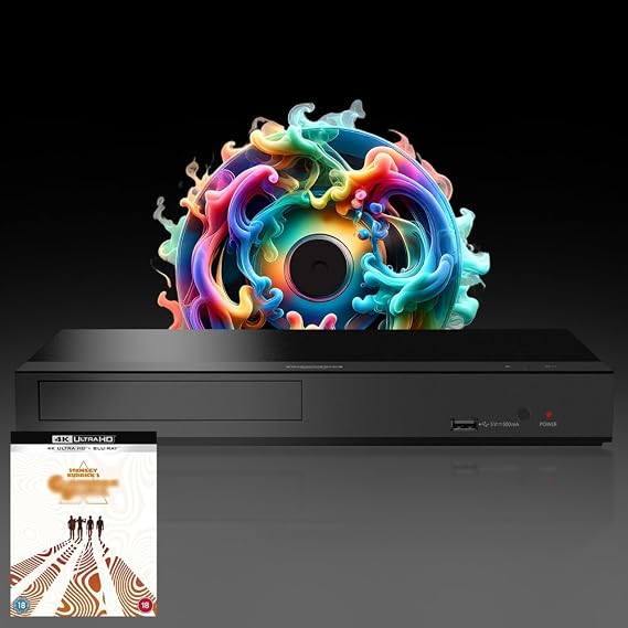 Blu-ray Player Compatible with Panasonic DP-UB450 MultiRegion for DVD Blu-ray Region B - DVD Regions 1-8 - Bundle Including A Clo. 0ra. 4K UHD Disc