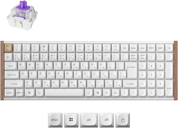 「国内正規品」Keychron K4 HE ワイヤレスキーボード JISレイアウト 2.4G/Bluetooth/有線 Mac/Wins ホワイト
