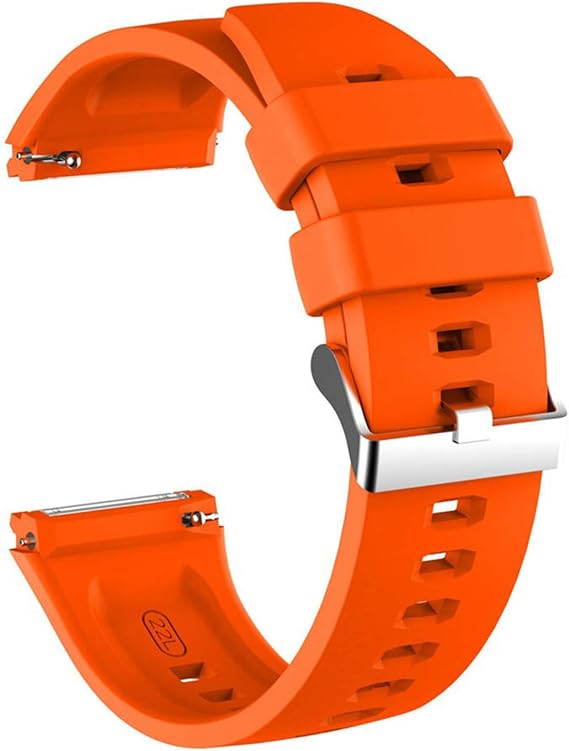Microsonic Huawei Watch GT2 46mm için Kordon, Silicone RapidBands Turuncu [Watch GT2 46mm ile Uyumlu Kordon - Turuncu]