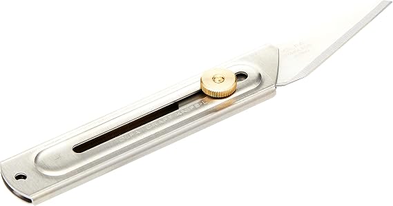 OLFA CK-2 maket bıçağı, 20 mm oyma bıçağı ve paslanmaz çelik sap
