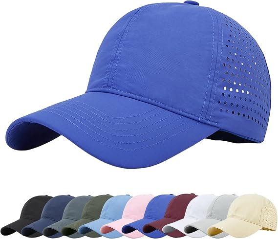 Baynetin Men's Quick Dry Baseball Cap, Breathable Ultralight Mesh Sports Hat, UPF 50+ Adjustable Travel Summer Cap