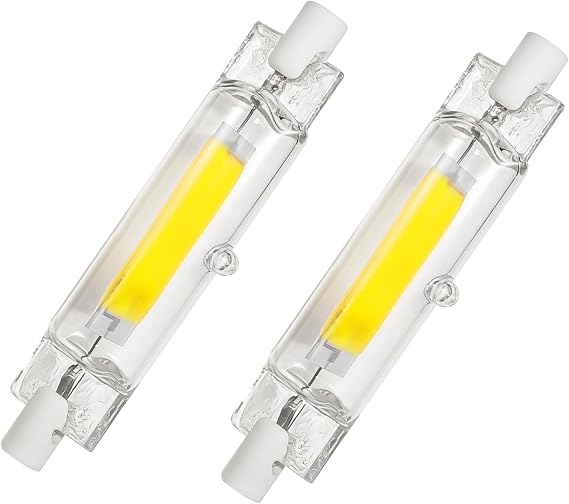 2 Pack R7S LED Bulb, 78MM 10W Cold White 6000K COB Dimmable LED Light Bulb Linear Light Bulb, LEDs Halogen Bulb Replacement Energy Saving for Ceiling Floodlight Lamp Wall Lamp