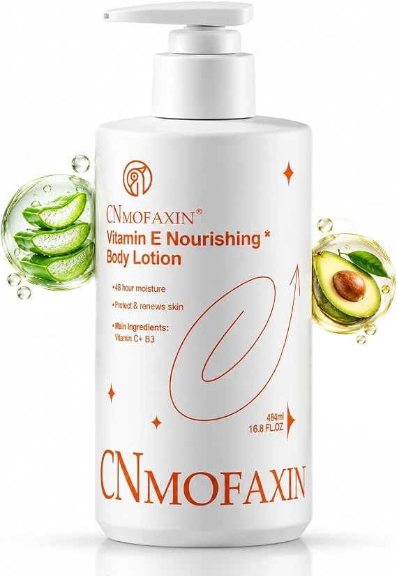Vitamin E Body Lotion 480ml, Deep Hydrating Dry Skin Moisturiser
