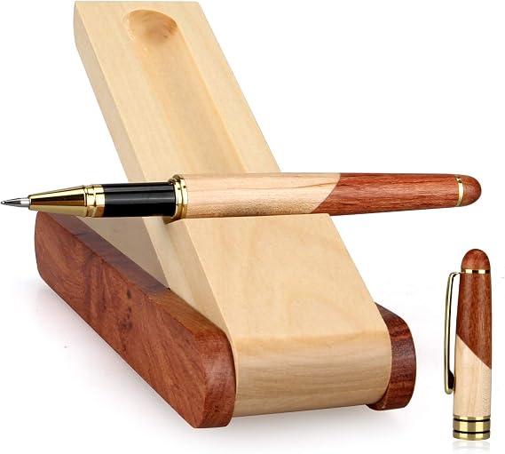 Nice Wooden Gel Pen Gift Set Fancy Writing Ballpoint Pens for Men Women