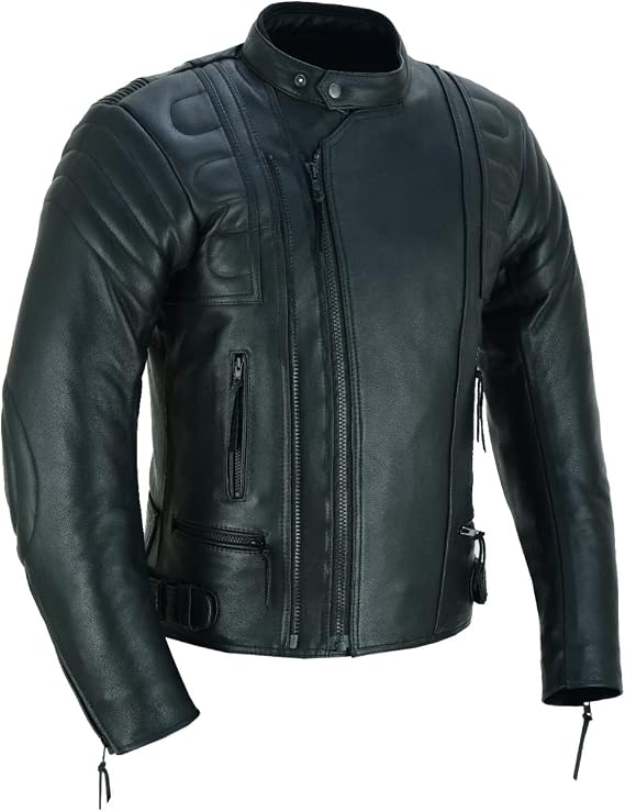 Motorcycle Leather Jacket Ce Armoured For Men Mbj-08a