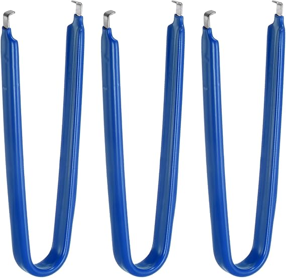 sourcing map IC Chip Extractor Stainless Steel U Shape Puller Blue 3Pcs