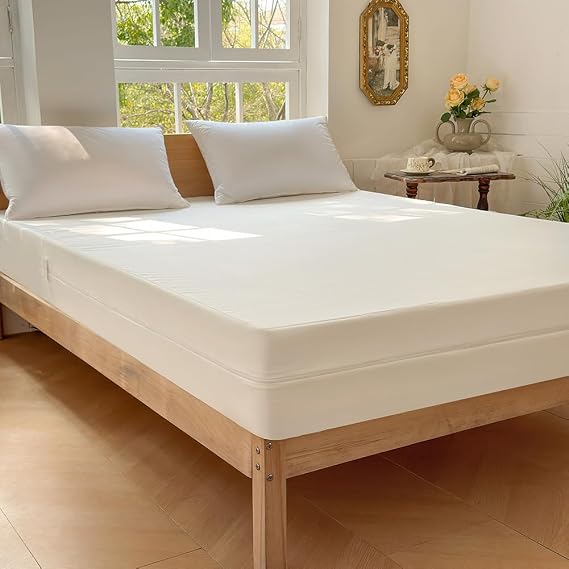 Bed Bug Proof Mattress Encasement Cover, White, Double 150x200+20cm