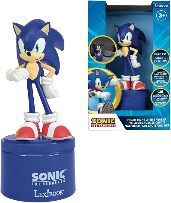 LEXIBOOK, Sonic Bluetooth Nightlight Speaker, NS02SNLXB