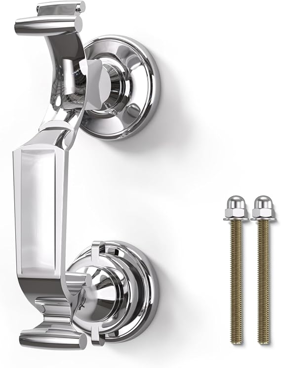 Bwintech 1 Pcs Chrome-Plated Doctors Design Heavy Duty Door Knocker for Front Door