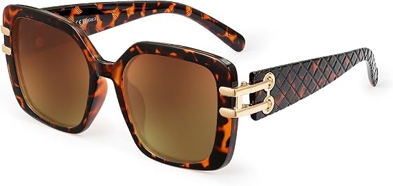 JM Vintage Oversized Square Polarized Sunglasses for Women
