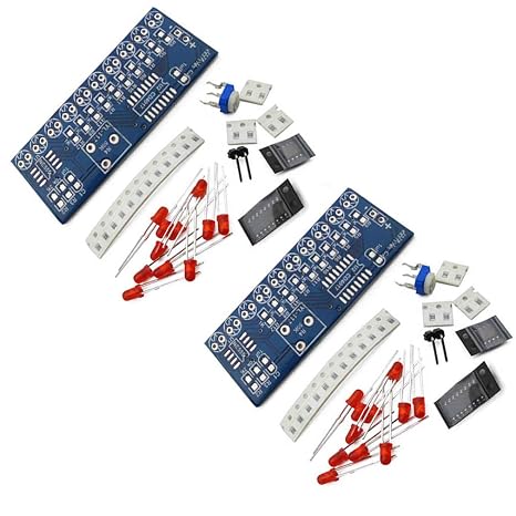 Hailege 2pcs NE555+CD4017 Running LED Flow LED Light Electronic Production Suite DIY Kit 2.5-14.5V