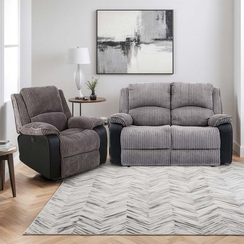 More4Homes Postana Electric Recliner Jumbo Cord 12 Seater Sofa Set